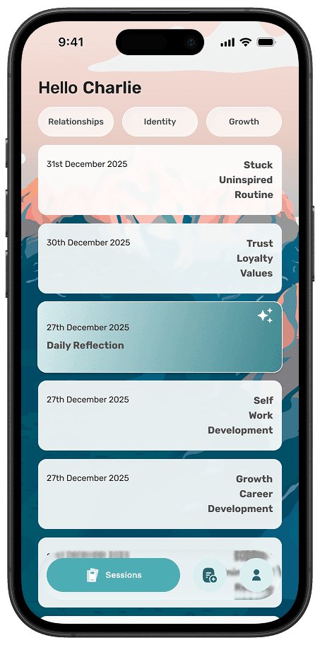 Pocket Mentor App Screen